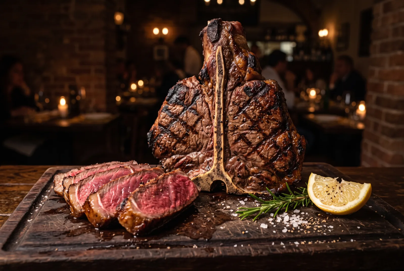 Bistecca di Chianina alla brace, taglio con osso
